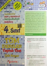 4. Sınıf Tüm Dersler Yaprak Test