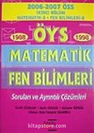 ÖYS 1988-1998 Matematik Fen Bilimleri Soruları ve Ayrıntılı Çözümleri