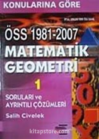 Konularına Göre ÖSS 1981-2007 Matematik Geometri 1 Sorular ve Çözümleri