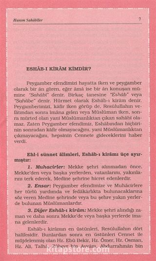 Kadın Şahsiyetler ve Hanım Sahabiler