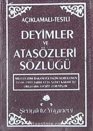 Açıklamalı Testli Deyimler ve Atasözleri Sözlüğü (Plastik Kapak) (Cep Boy)