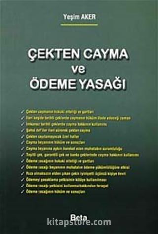 Çekten Cayma ve Ödeme Yasağı