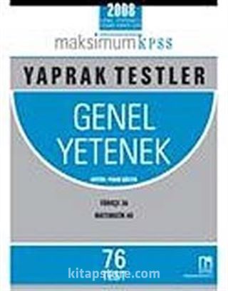 Maksimum KPSS Yaprak Testler Genel Yetenek (76 Test)