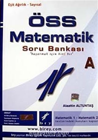 ÖSS Matematik Soru Bankası A Eşit Ağırlık-Sayısal