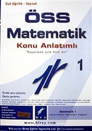 ÖSS Matematik Konu Anlatımlı-1 Eşit Ağırlık Sayısal