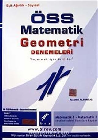 ÖSS Matematik Geometri Denemeleri Eşit Ağırlık-Sayısal