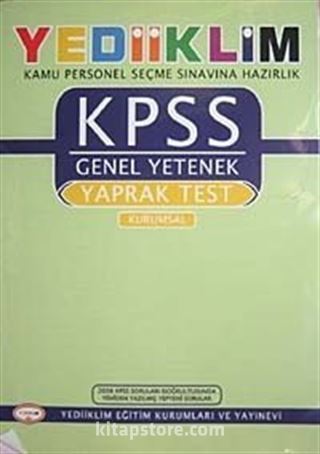 KPSS Genel Yetenek Yaprak Test