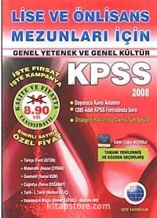 Kpss 2008 Lise ve Önlisans Mezunları İçin