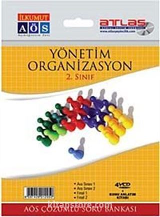 Yönetim Organizasyon - 2.Sınıf - AÖS Çözümlü Soru Bankası (4 VCD + 1 Kitap)