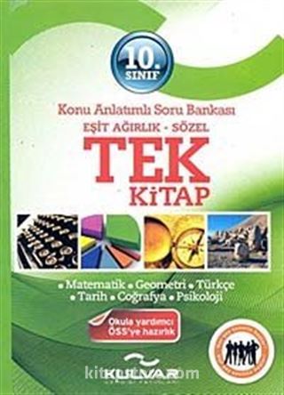 10. Sınıf Sayısal Tek Kitap Konu Anlatımlı Soru Bankası