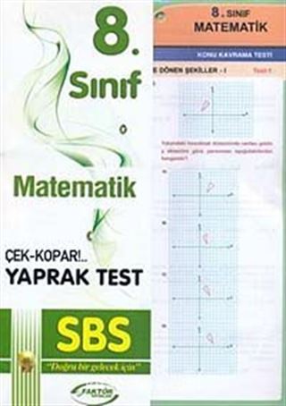 8. Sınıf Matematik Yaprak Test