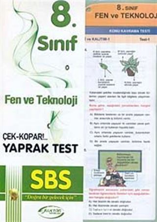 8. Sınıf Fen ve Teknoloji Yaprak Test