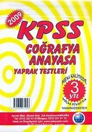 KPSS Coğrafya-Anayasa Yaprak Testleri