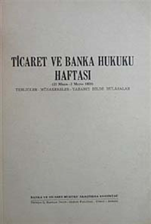 Ticaret ve Banka Hukuku Haftası