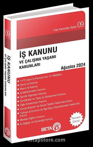 İş Kanunu ve Çalışma Yaşamı Kanunları / Cep 09