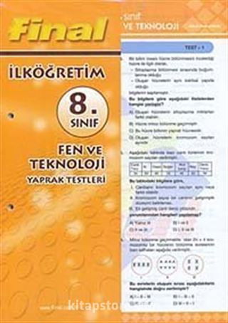 8. Sınıf Fen ve Teknoloji Yaprak Testleri