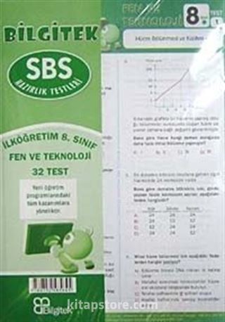 SBS Fen ve Teknoloji 8. Sınıf Çek Kopar (32 Yaprak Test)