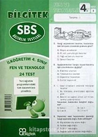 SBS Fen ve Teknoloji 4. Sınıf Çek Kopar (24 Yaprak Test)