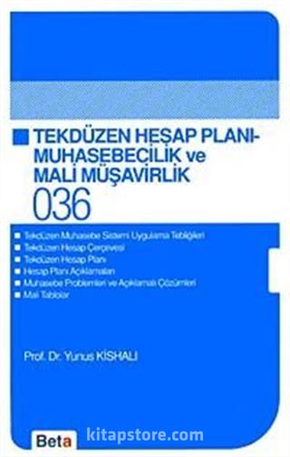 Tekdüzen Hesap Planı-Muhasebecilik ve Mali Müşavirlik 036