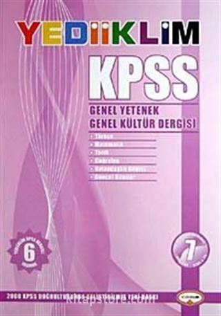 KPSS Genel Yetenek-Genel Kültür Dergisi-7