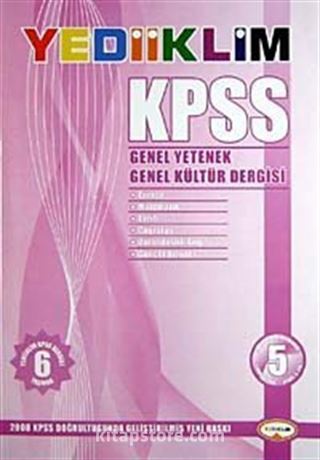 KPSS Genel Yetenek-Genel Kültür Dergisi-5