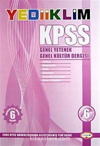 KPSS Genel Yetenek-Genel Kültür Dergisi-6