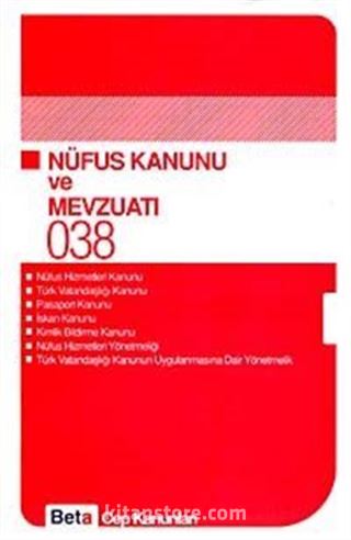 Nüfus Kanunu ve Mevzuatı / Cep Kanunları 038