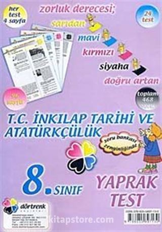 8. Sınıf T.C. İnkılap Tarihi ve Atatürkçülük Yaprak Test