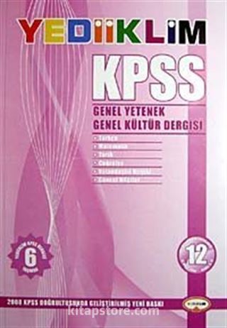 KPSS Genel Yetenek-Genel Kültür Dergisi-12