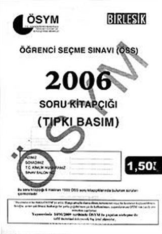 ÖSS 2006 Soru Kitapçığı (Tıpkı Basım)