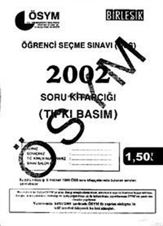 ÖSS 2002 Soru Kitapçığı (Tıpkı Basım)