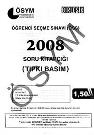 ÖSS 2008 Soru Kitapçığı (Tıpkı Basım)