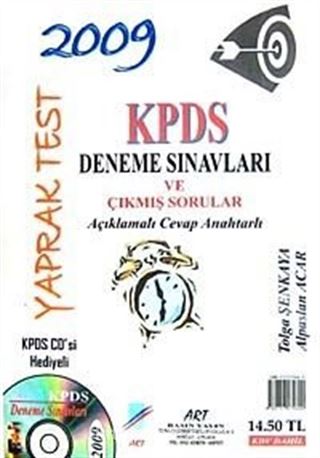 2009 KPDS Deneme Sınavları ve Çıkmış Sorular Yaprak Test