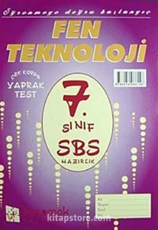 7. Sınıf SBS Hazırlık Fen Teknoloji Çek Kopar Yaprak Test