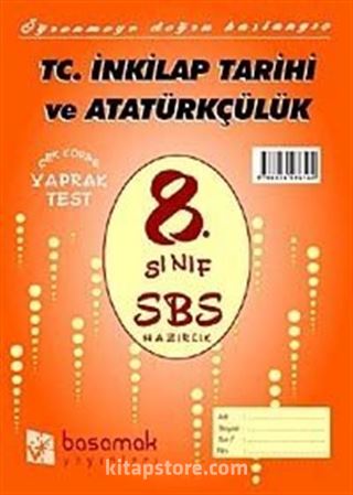 8. Sınıf SBS Hazırlık TC. İnkılap Tarihi ve Atatürkçülük Çek Kopar Yaprak Test