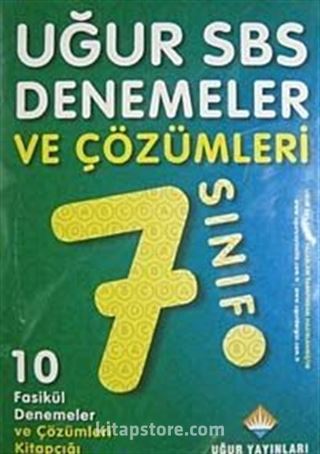 SBS Denemeler ve Çözümleri 7. Sınıf 10 Fasikül Denemeler ve Çözümleri Kitapçığı