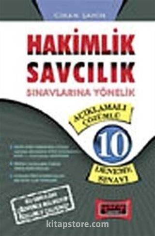 Hakimlik Savcılık Sınavlarına Yönelik Açıklamalı Çözümlü 10 Deneme Sınavı