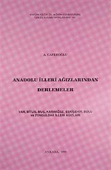 Anadolu İlleri Ağızlarından Derlemeler