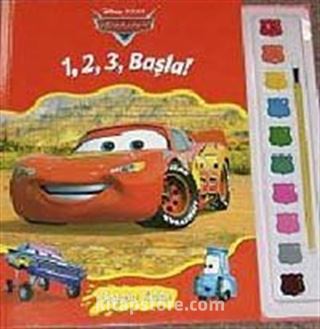 Arabalar Boyama Kitabı 1-2-3 Başla (Sulu Boya Hediyeli)