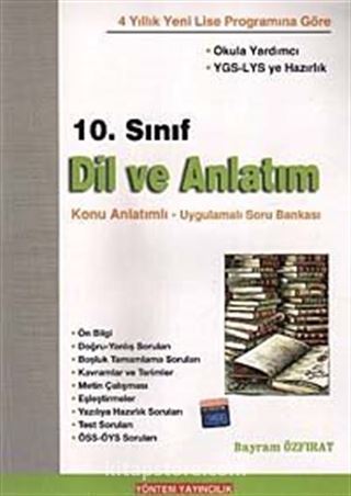 10. Sınıf Dil ve Anlatım Konu Anlatımlı Uygulamalı Soru bankası