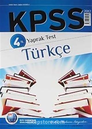 2012 KPSS Türkçe Yaprak Test