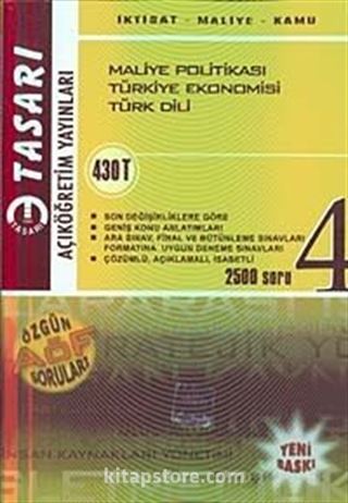 İktisat-Maliye-Kamu-4 (430 T) / AÖF 4. Sınıf Yardımcı Ders Kitabı