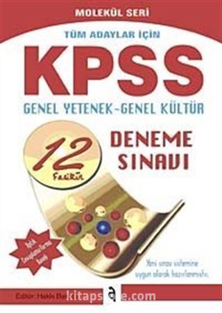 KPSS Genel Yetenek-Genel Kültür 12 Deneme Sınavı Tüm Adaylar İçin