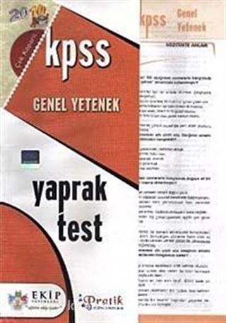 KPSS Genel Yetenek Yaprak Test