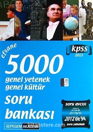 2013 KPSS Genel Yetenek Genel Kültür 5000 Soru Bankası