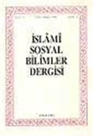 İslami Sosyal Bilimler Dergisi 1994 Cilt:2 Sayı:3