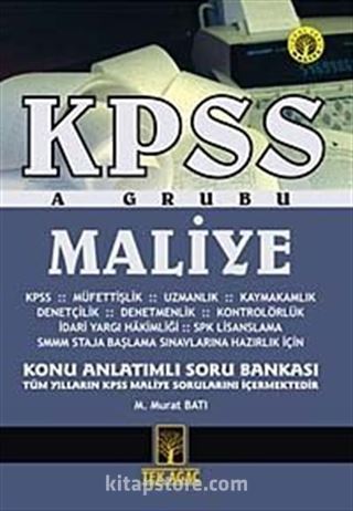 KPSS A Grubu Maliye Konu Anlatımlı Soru Banksı