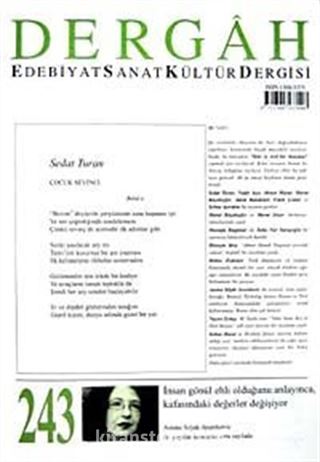 Dergah Edebiyat Sanat Kültür Dergisi Sayı:243 Mayıs 2010