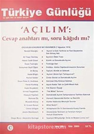 Türkiye Günlüğü Üç Aylık Fikir ve Kültür Dergisi Sayı:99 Güz 2009