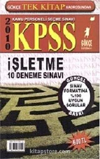 2010 KPSS İşletme 10 Deneme Sınavı